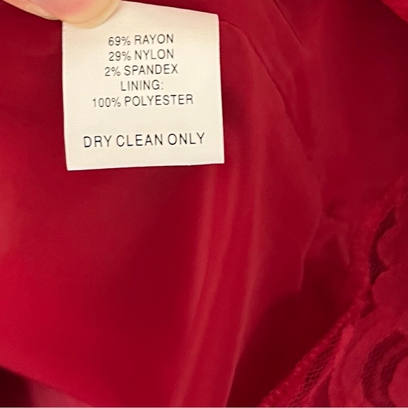 Trina Turk Red Long Sleeve Round Neck Shift Dress Size 10 - Picture 2 of 12